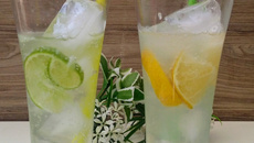 Drink sem álcool com água de coco e tônica