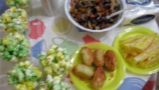 Pipoca colorida (para torcer na copa)