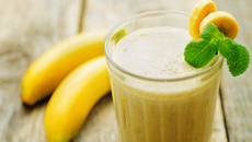 Vitamina de banana com aveia
