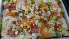 Pizza de pão de forma