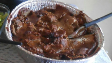 Lagarto assado, com calabresa e bacon