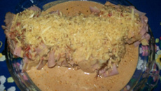 Lagarto recheado de forno