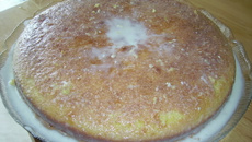 Bolo de laranja com suco Tang no micro-ondas