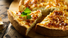 Quiche natalino de farofa 