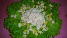 Salada de pêras com peito de peru defumado