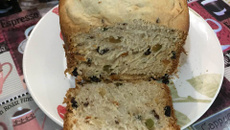 Panetone feito na panificadora