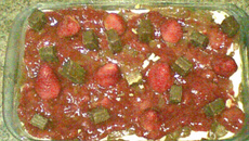 Delícia de chocolate com morango