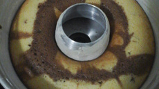 Bolo mesclado de boca de fogão