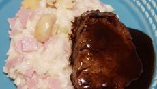 Filé embriagado na cachaça