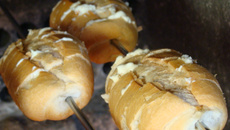 Pães de alho caseiro (churrasco ou Forno elétrico)