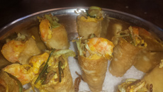 Canudos salgados de camarão