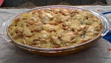 Batata de forno com frango rápida