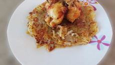 Batata rosti de pimenta e mussarela