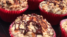 Cupcake de banana com farofa