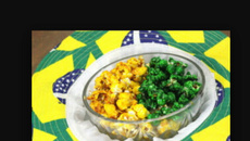 Pipoca verde e amarela