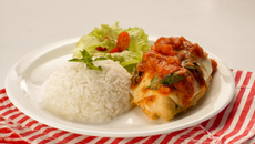 Filé de frango à parmegiana