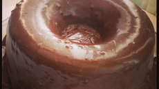 Bolo brownie de chocolate