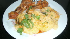 Polenta com pedaços de milho