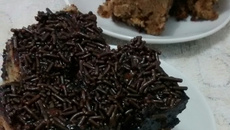 Bolo formigueiro no liquificador