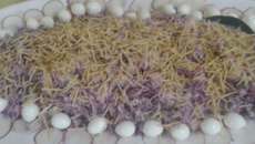 Salada de repolho com uva passa