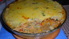 Torta de batata com frango