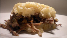 Escondidinho de batata, carne ou frango