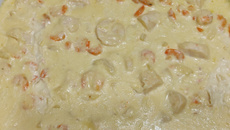 Camarão com palmito ao forno!