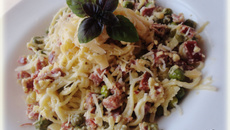 Espaguete à carbonara diferente