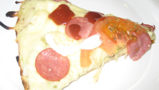 Pizza de pão de forma