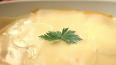 Abóbora com frango desfiado