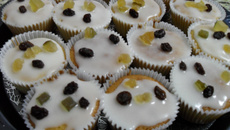 Cupcake de frutas cristalizadas