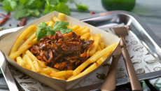 Batata frita com carne seca