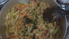 Refogado de Abobrinha com repolho 