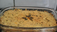 Escondidinho de atum e arroz integral