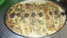 Panqueca ao molho branco