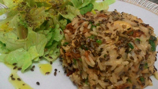 Risoto de champignon com alho e tomate seco