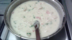 Frago ao creme de queijo