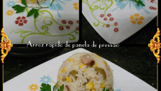 Arroz rápido na panela de pressão