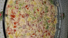 Salada em camadas simples