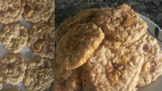 Biscoito vitaminado de aveia com chocolate ou uvas passa