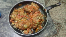 Cação no vinagrete