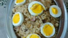 Arroz carreteiro com sobras de churrasco