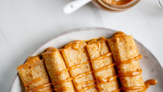 Panqueca com doce de leite