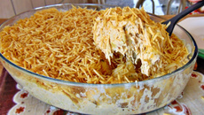 Frango com milho verde ao forno