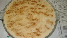 Arroz doce com calda