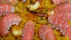 Paella fácil de frutos do mar