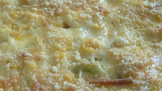 Torta fácil de frango com alho poró