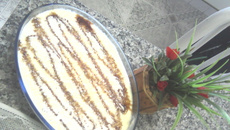 Pavê de coco com biscoito de chocolate