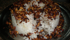 Arroz com mix de castanhas