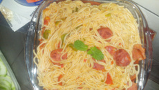 Macarrão com calabresa simples